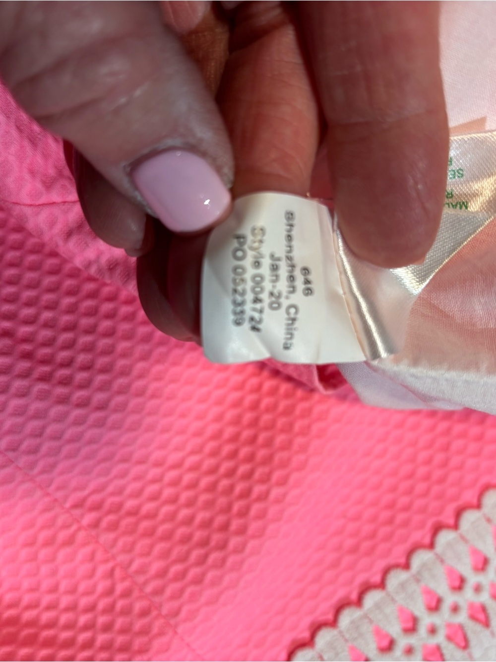 Lilly Pulitzer White Lace Bodice Pink A-Line Midi Dress - Picture 10 of 10